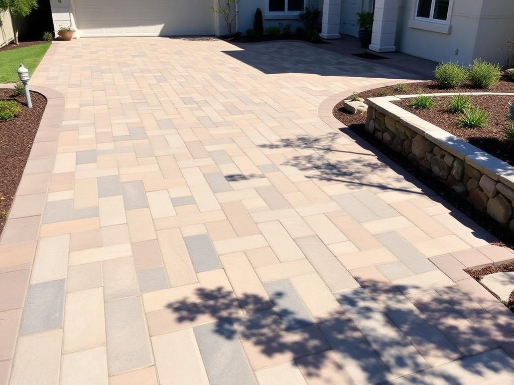 Paver driveway and patio installation in Marin County by GHS